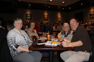 Chico Friends of the Library Board Members, Diane Friedman, Marian Milling, Rupert McDowell and his wife, Joan McDowell, supported the Bibliomaniacs from the audience.